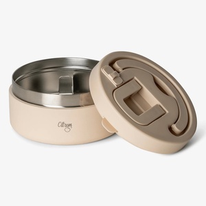 Großer Lebensmitteltopf 400ml Zitrone beige