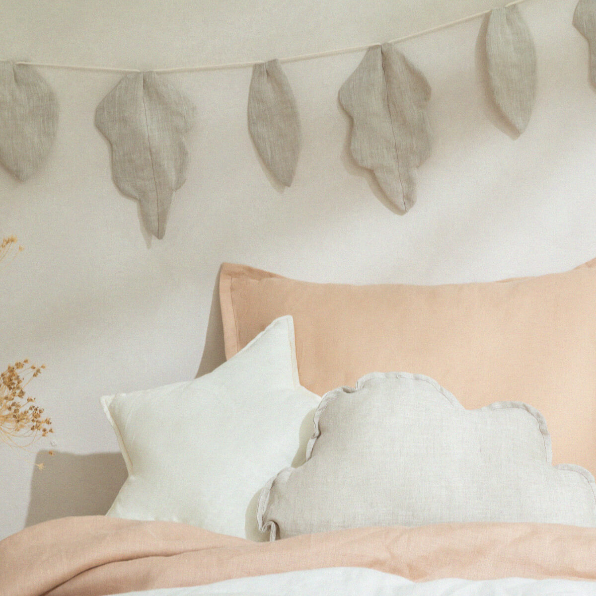 Guirlande Blätter LIN FRANCAIS Nobodinoz Greige