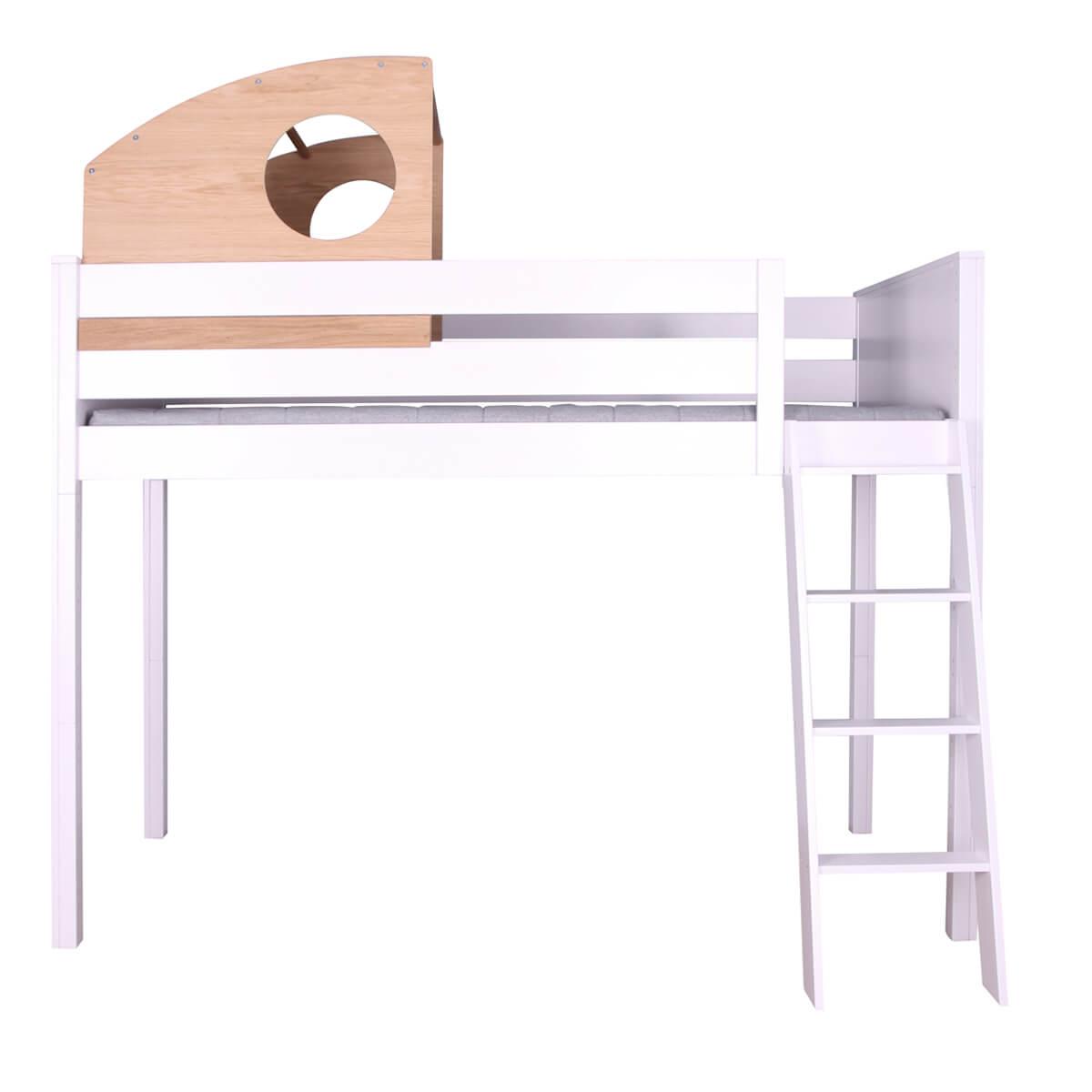 debreuyn | Hablbhoes Bett-Kajuete hoch KASVA Debreuyn Buche massiv weiß