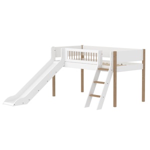 Halbhochbett 90x200cm NOR Flexa Legs + Crossbars Oak SL.Ladder