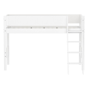 Halbhochbett 90x200cm WHITE Flexa F.Wht.Sl.Ladder Grooves