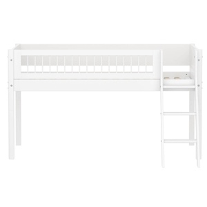 Halbhochbett 90x200cm WHITE Flexa Ladder Crossbars F.Wht.