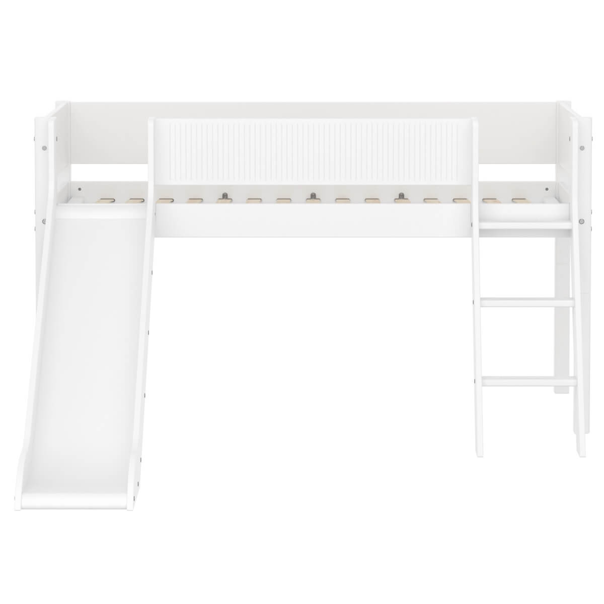 Halbhochbett 90x200cm WHITE Flexa Sl. Ladder Grooves F.Wht.