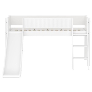 Halbhochbett 90x200cm WHITE Flexa Sl. Ladder Grooves F.Wht.