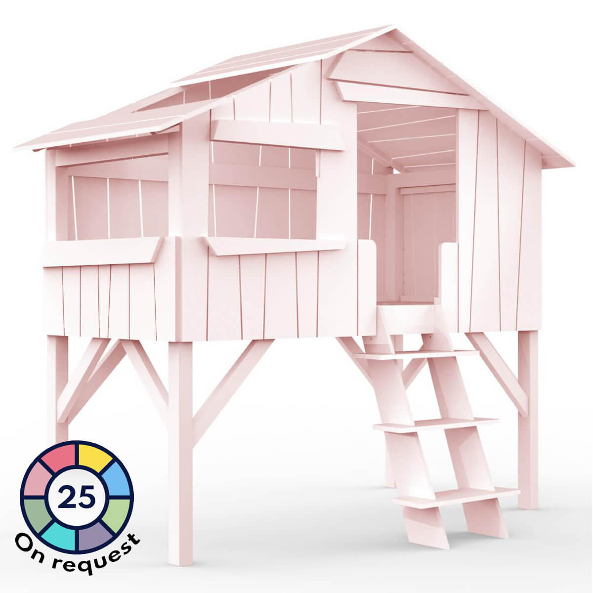 Halbhohes Bett 90x190cm CABANE Mathy by Bols puderrosa