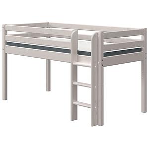 Halbhohes Bett 90x200cm gerade Leiter CLASSIC Flexa grey washed