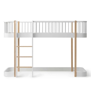 Halbhohes Bett 90x200cm WOOD ORIGINAL Oliver Furniture weiß-eiche