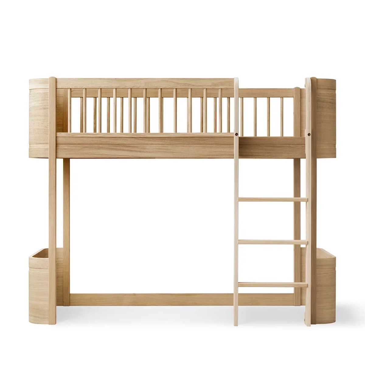 Halbhohes Hochbett 68x162cm WOOD MINI+ Oliver Furniture Eiche