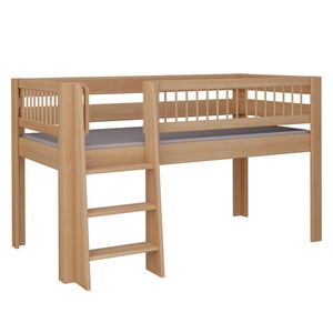 Halbhohes Kubu Bett Leiterstiege DELUXE de Breuyn natürlich