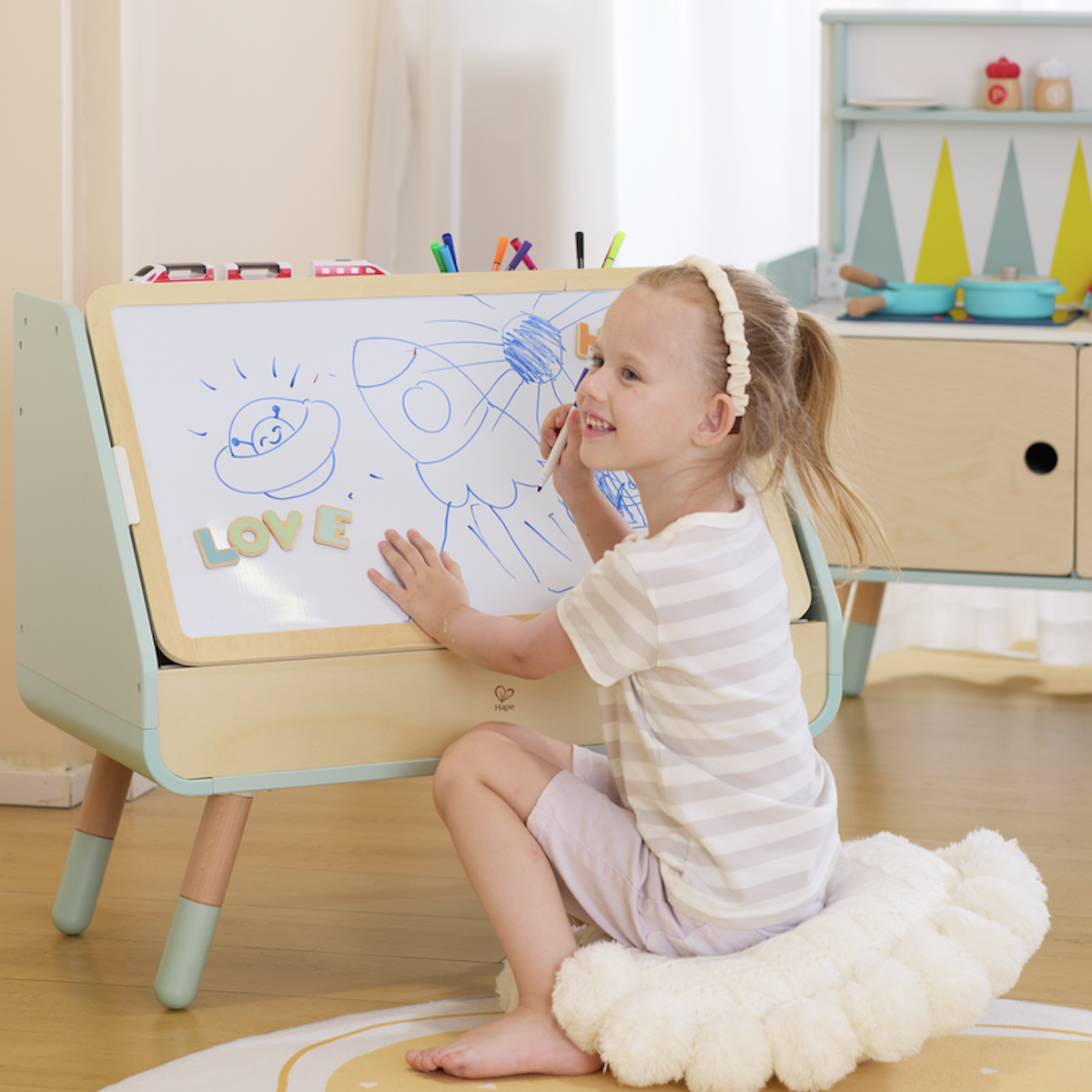 Hape 2-in-1 Zeichenbrett-Bibliothek