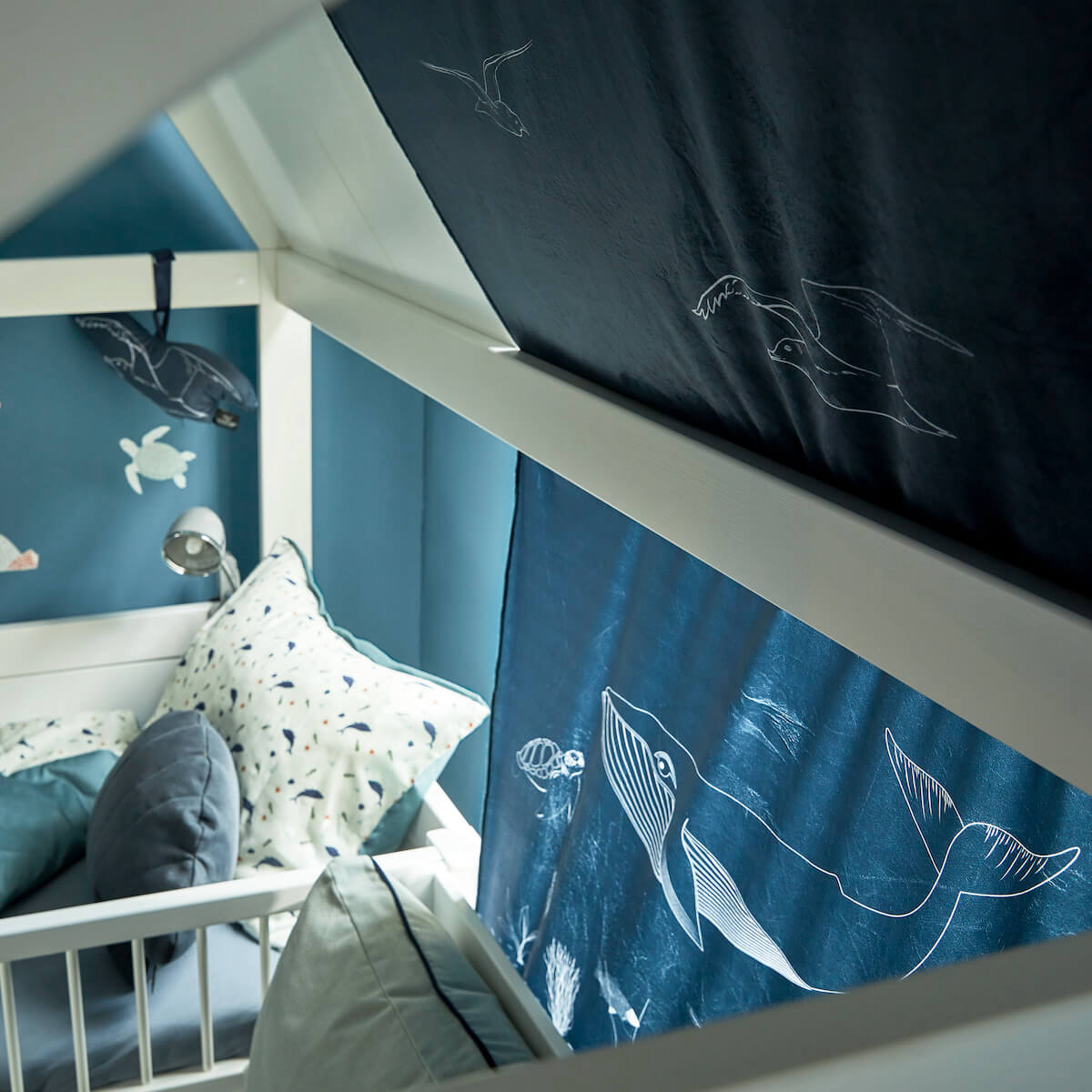 Haus Bett Decke - Ocean Life / Inkl. Möwe 40% Co, 60% Pes/Velours 100% Pes/Pes gesteppt Lifetime