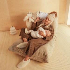 Hausschuhe aus Merinowolle 0-3M Binibamba milk