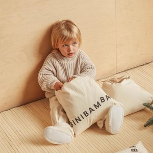 Hausschuhe aus Merinowolle 3-6M Binibamba milk