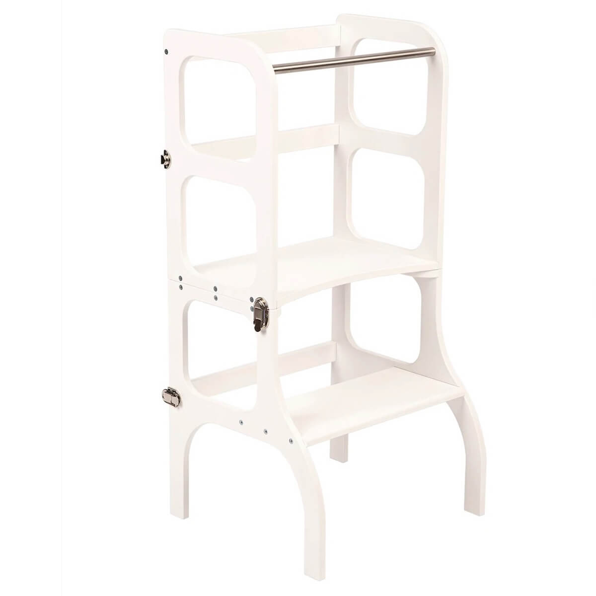 Helferturm-Tisch STEP'n'SIT Ette Tete white silver