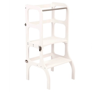 Helferturm-Tisch STEP'n'SIT Ette Tete white silver