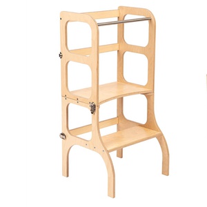 Helferturm-Tisch STEP'n'SIT Ette Tete wooden silver