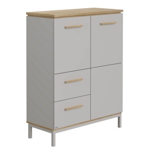 Highboard 2T2S 2 Ports, 2 Schubladen, 4 Etagenen BENNE Paidi Eiche Montana Schiefergrau