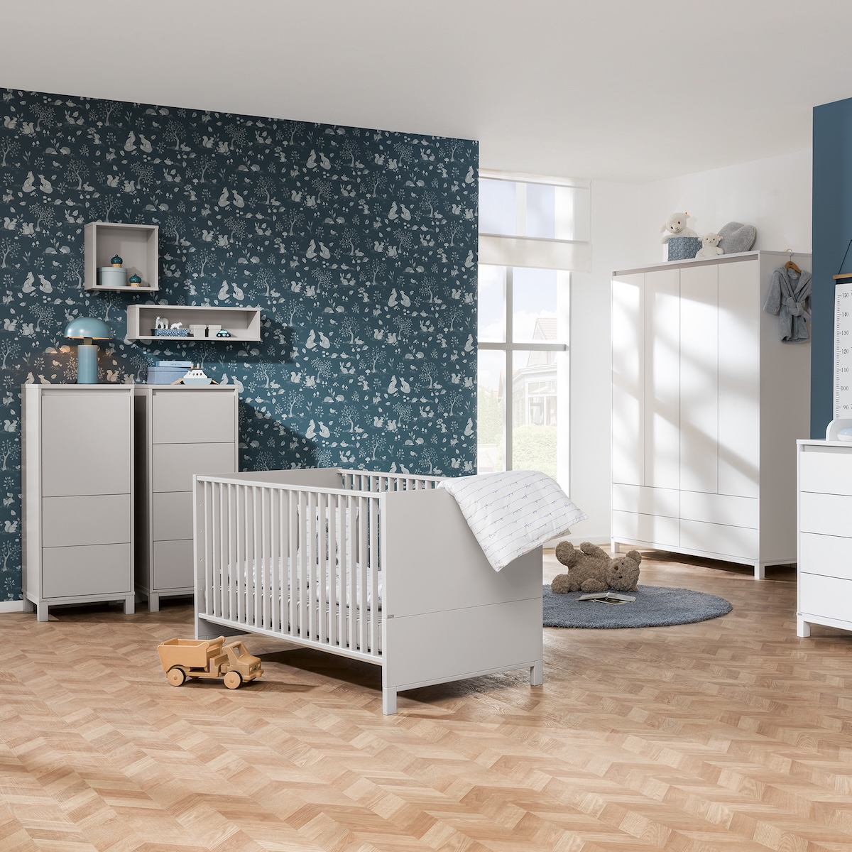 Highboard 4 Tiroirs OLLI Paidi gris manhattan