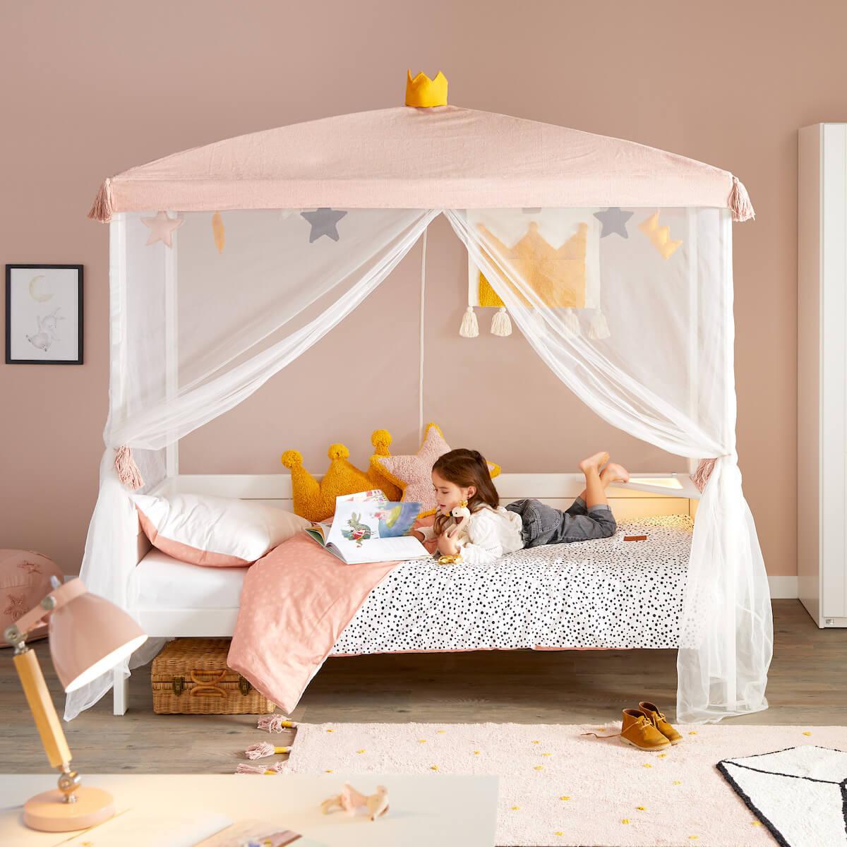 Himmelbett 90x200cm Lifetime weiß