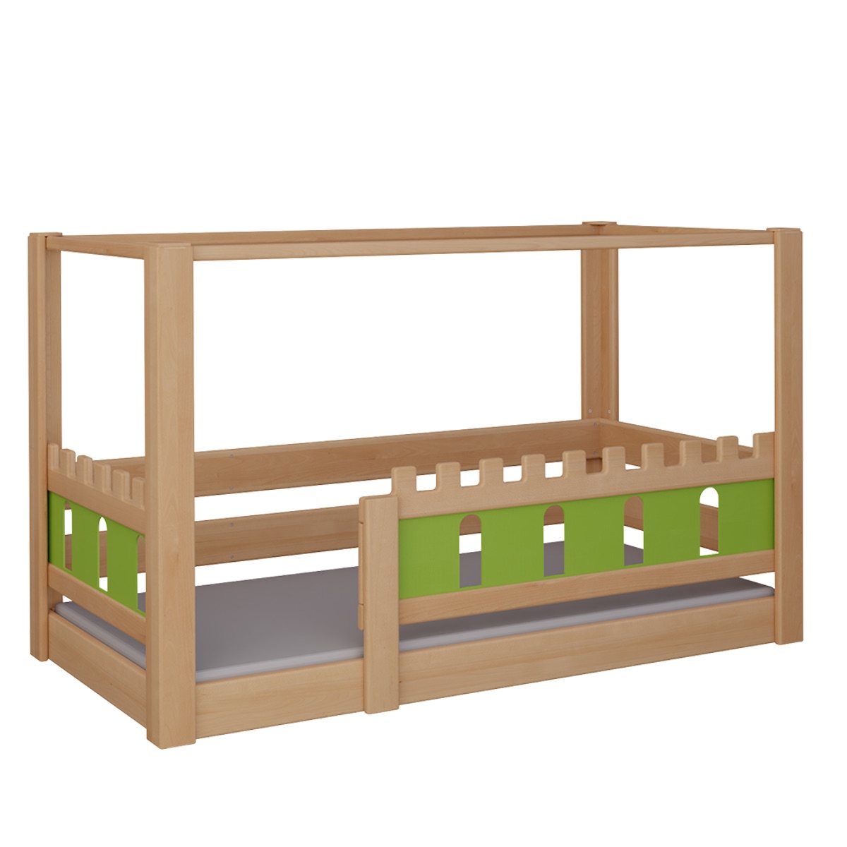 Himmelbett Burg DELUXE de Breuyn natürlich-grün