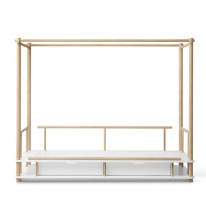 Himmelbett CAMP 90x180cm weiß/Eiche Oliver Furniture