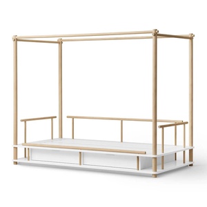 Himmelbett CAMP 90x180cm weiß/Eiche Oliver Furniture