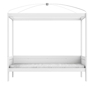 Himmelbett mit Deluxe Lattenrost 90x200cm Lifetime weiß