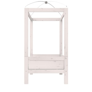 Himmelbett mit Deluxe Lattenrost 90x200cm Lifetime whitewash