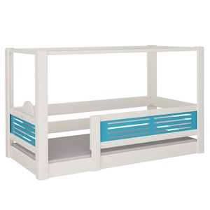 Himmelbett Tatü DELUXE de Breuyn geweißt-blau