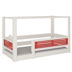 Himmelbett Tatü DELUXE de Breuyn geweißt-rot