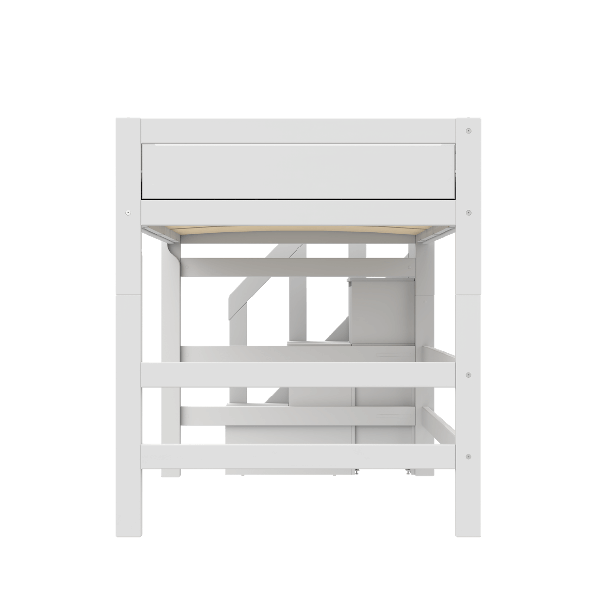 Hochbett 120x200x152cm Treppe DELUXE Lifetime white