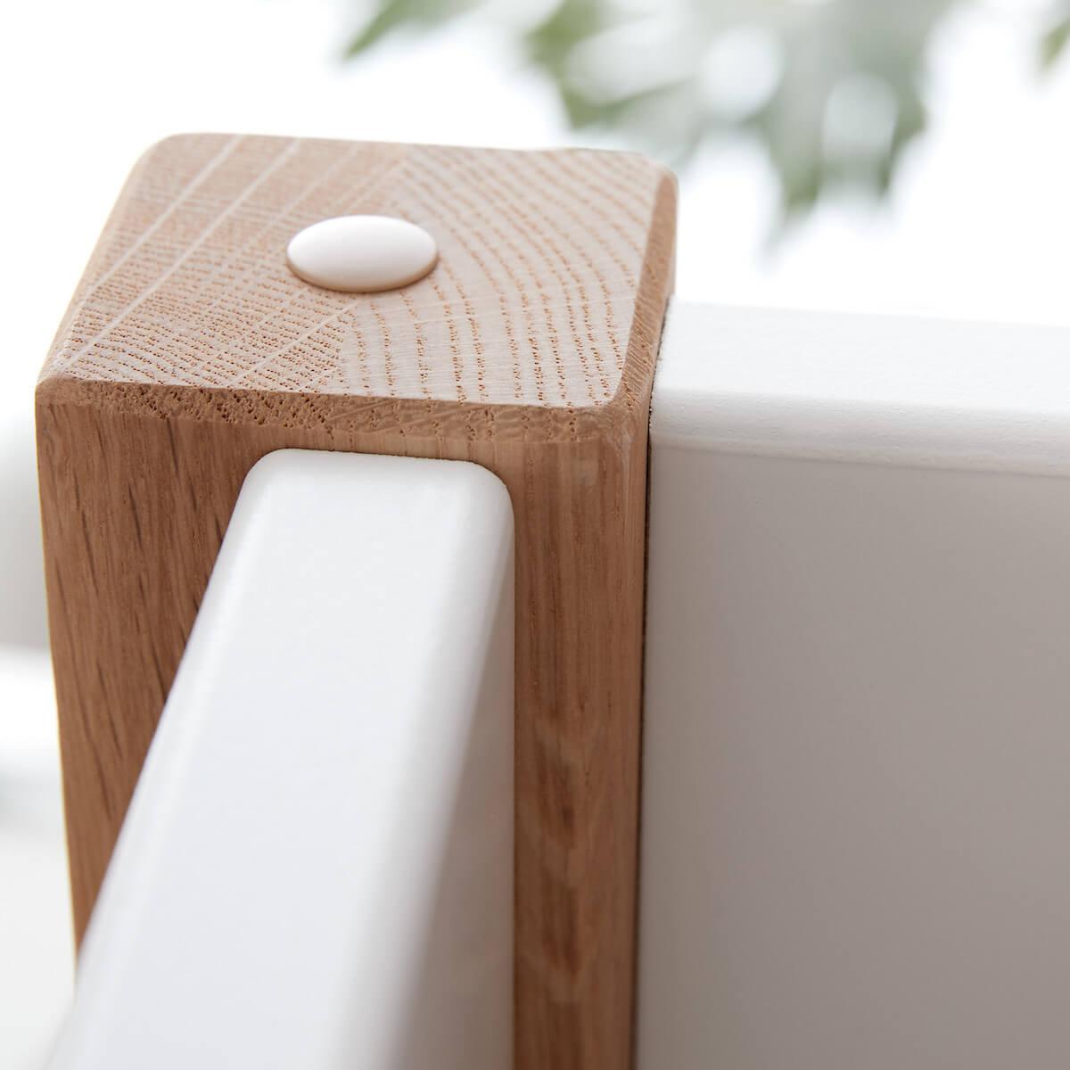 Hochbett 200x90cm gerade Leiter  NOR Flexa Eiche-weiß