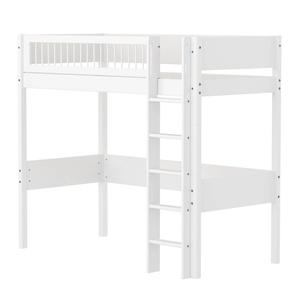 Hochbett 90x200cm WHITE Flexa Legs F.Wht.  Schiene F.Wht.