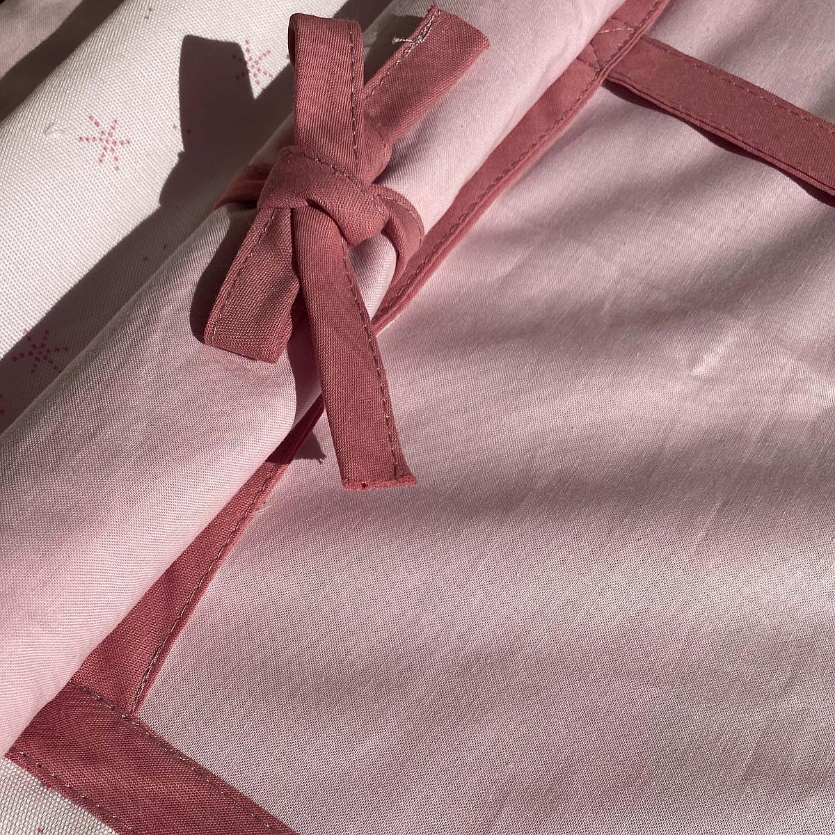 Hochbett-Dach hoch KASVA mit Textilien Viena pink 