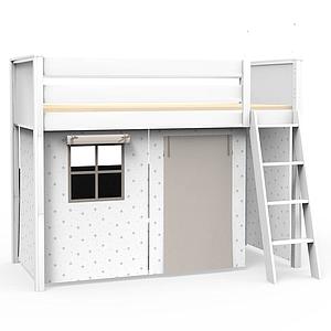 Hochbett KASVA mit Textilien Viena grey 