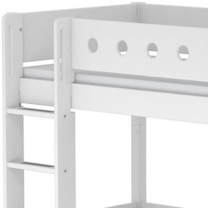 Hochbett mitwachsend 90x200cm Schlafmodul + Schreibtisch CLICK-ON WHITE Flexa weiß-weiß