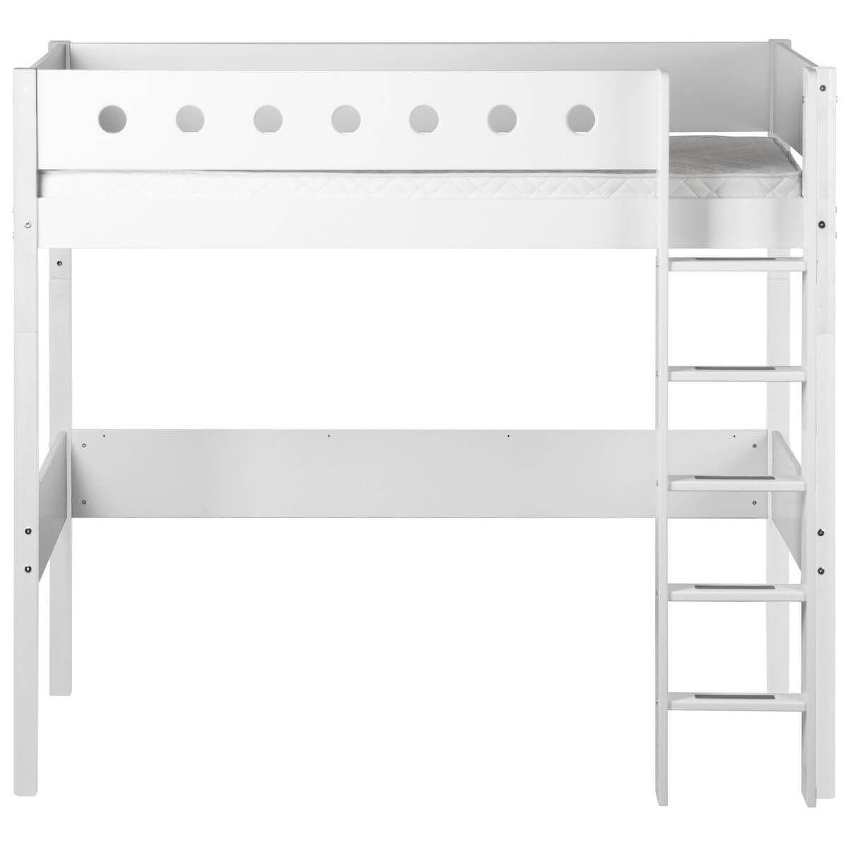 Hochbett mitwachsend 90x200cm WHITE Flexa weiß-weiß