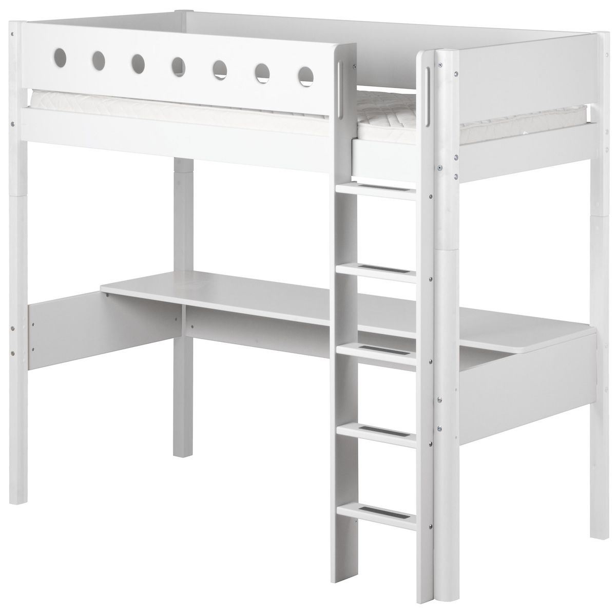 Hochbett mitwachsend 90x200cm WHITE Flexa weiß-weiß