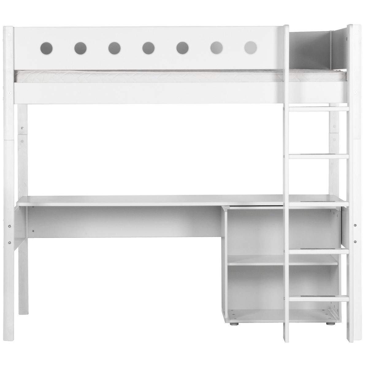 Hochbett mitwachsend 90x200cm WHITE Flexa weiß-weiß