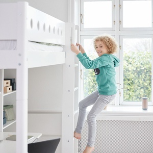 Hochbett mitwachsend 90x200cm WHITE Flexa weiß-weiß