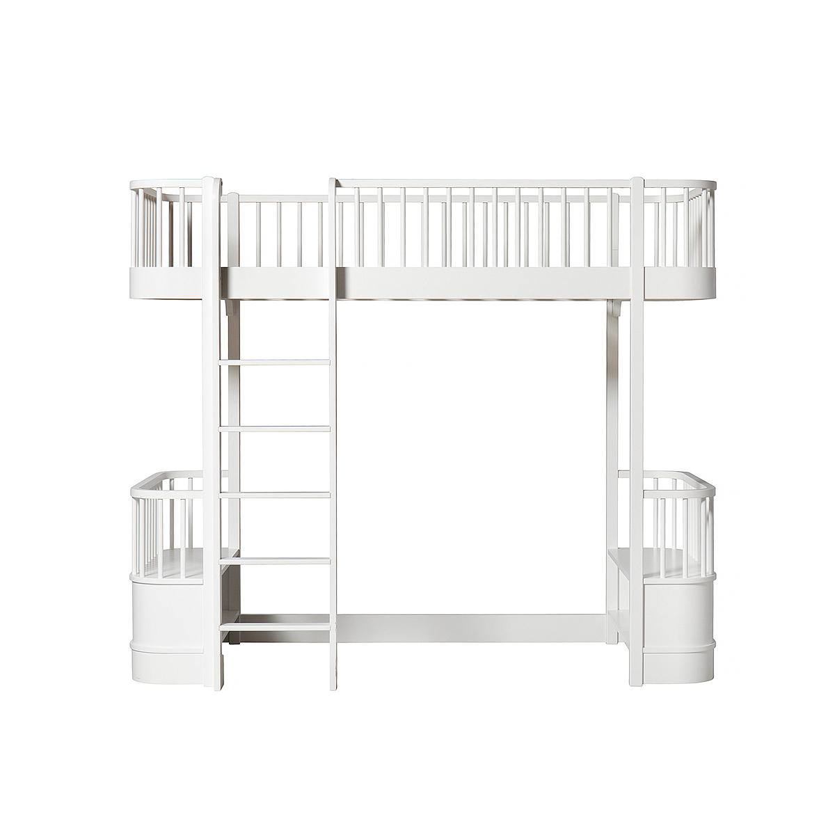 Hochbett mitwachsend 90x200cm WOOD ORIGINAL Oliver Furniture weiß