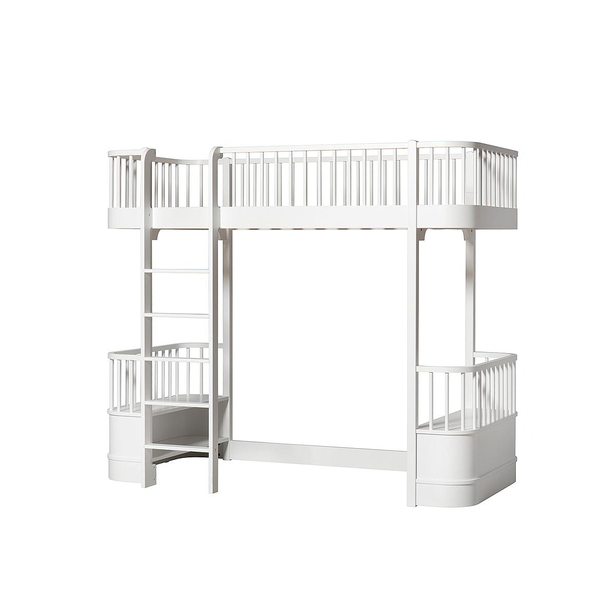 Hochbett mitwachsend 90x200cm WOOD ORIGINAL Oliver Furniture weiß