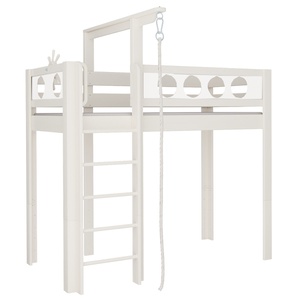 Hochbett Pirat mit Seil DELUXE de Breuyn geweißt