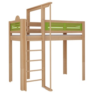 Hochbett Tatü Kletterstange DELUXE de Breuyn natürlich-grün
