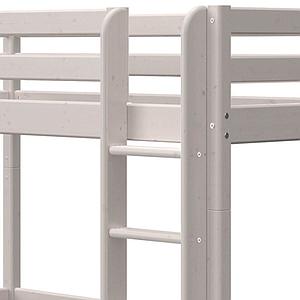 Hochbett XL 90x200cm gerade Leiter CLASSIC Flexa grey washed