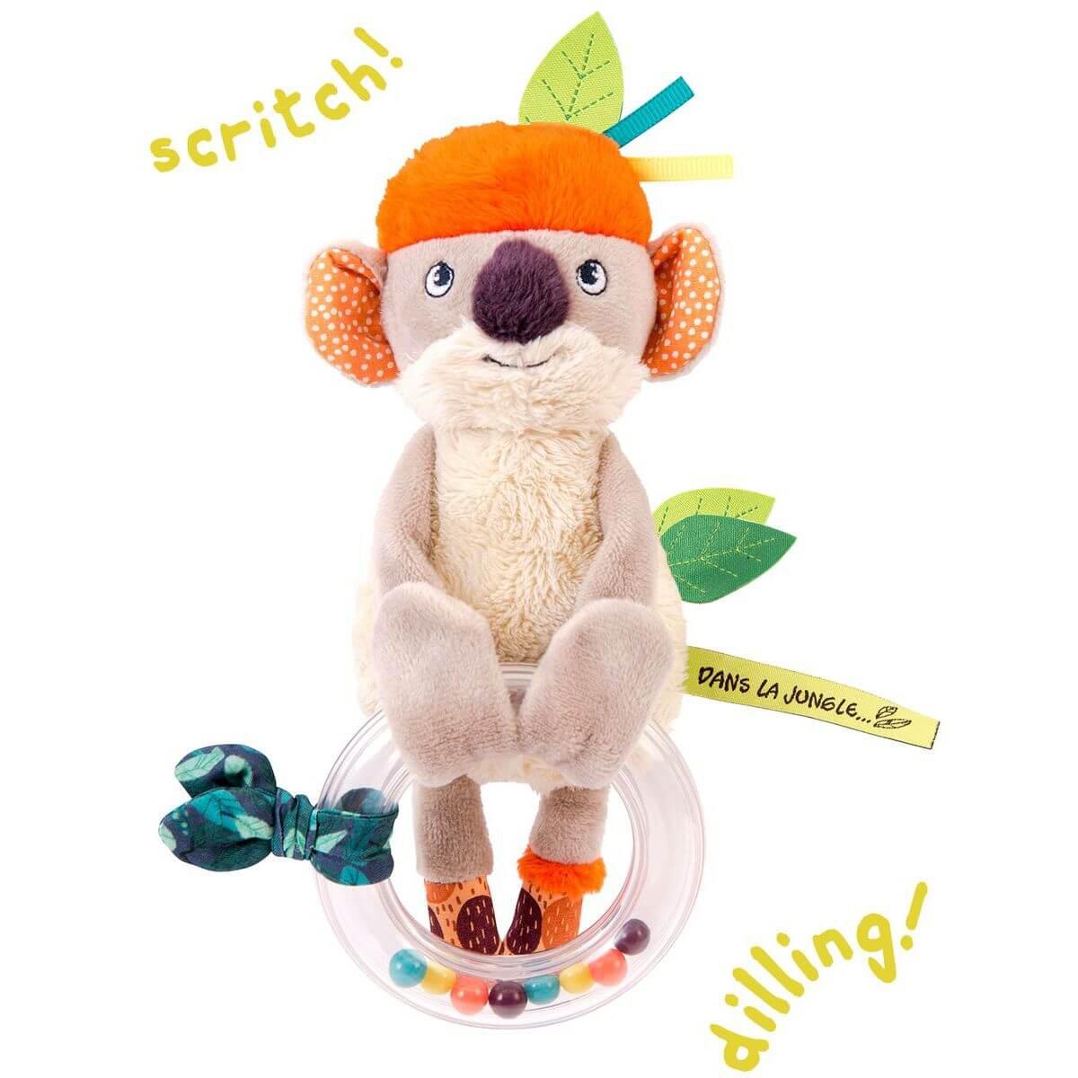 Hochet anneau billes koala Koco Dans la jungle