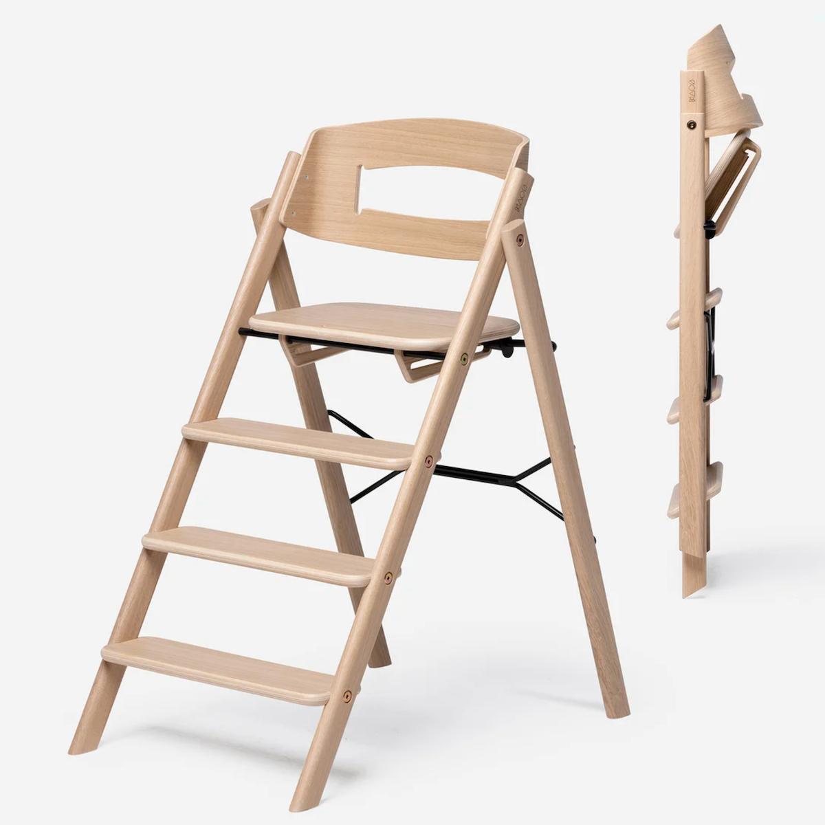 Hochstuhl aus natürlicher Eiche KLAPP Kaos