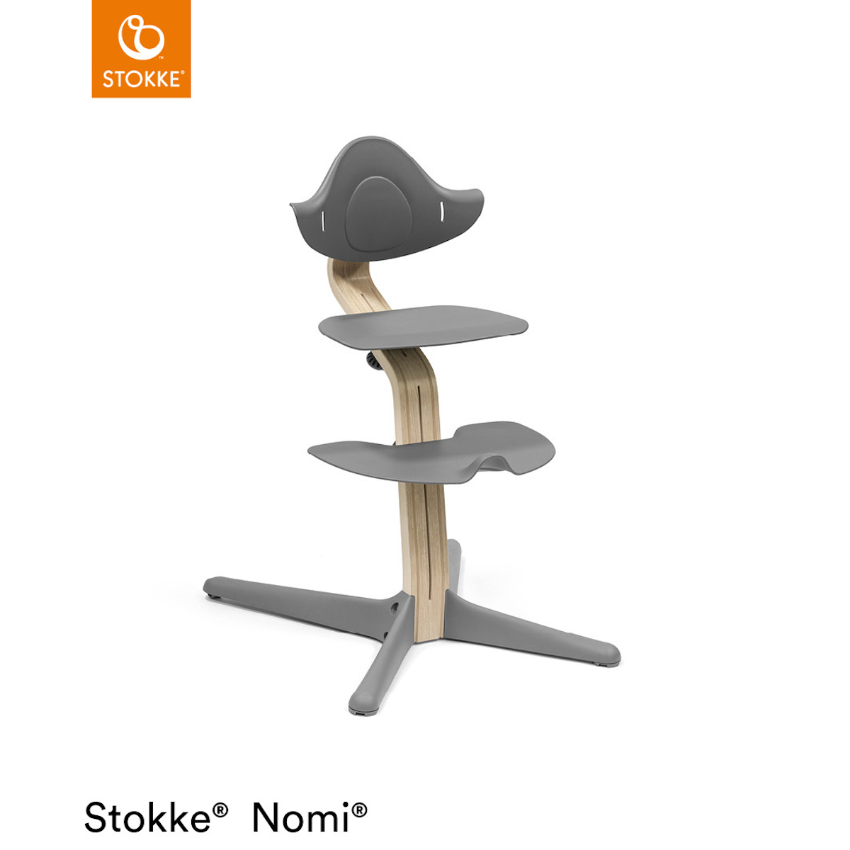 Hochstuhl NOMI Stokke Natur-grau