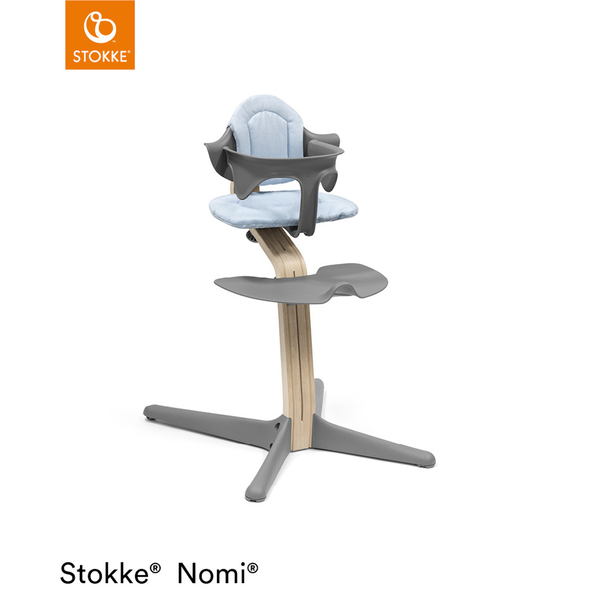 Hochstuhl NOMI Stokke Natur-grau