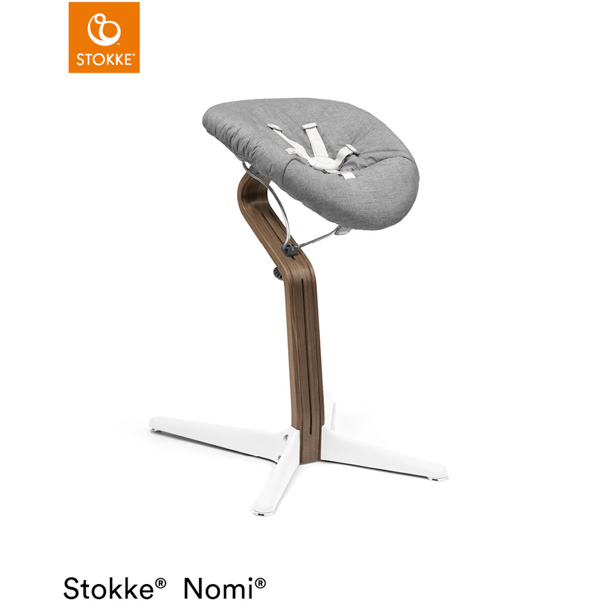 Hochstuhl NOMI Stokke Walnuss-weiß